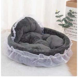Cama Redonda Portátil para Mascotas, Diseño de Princesa, para Perros y Gatos, Tela Resistente, Suave y Cómoda para el Invierno, Desmontable - Product Image 5