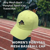 Casquette de baseball en toile pour femme avec ouverture pour queue de cheval, style hip-hop, casquette de sport pour le cyclisme et la pêche – Vente en gros