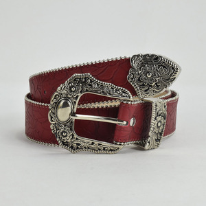 <span class=keywords><strong>Cintura</strong></span> da <span class=keywords><strong>Donna</strong></span> Vintage Stile Punk Hip Hop in PU <span class=keywords><strong>Bordeaux</strong></span> con Catena di Perline e Fibbia Floreale per Jeans - Product Image 5