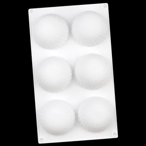 Molde de silicona reutilizable con forma de bola grande y ondas para hacer jabón DIY, pasteles, resina y pudín, de uso industrial. - Product Image 3