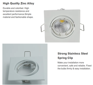 Focos LED Modernos con Marco Circular, Opciones GU10 <span class=keywords><strong>MR16</strong></span> G5.3 <span class=keywords><strong>MR11</strong></span>, Antideslumbrantes para Uso en Interiores, Marco Cuadrado Empotrado - Product Image 5