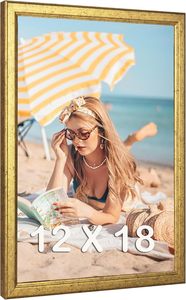 <span class=keywords><strong>Cadre</strong></span> <span class=keywords><strong>photo</strong></span> vintage en bois doré 12x18 avec <span class=keywords><strong>plexiglas</strong></span> incassable pour l'affichage mural des œuvres d'art - Product Image 2