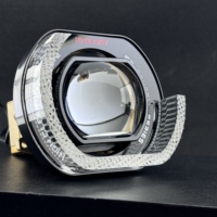 VAHID I8 Nouveau Cache de Phare LED Angel Eyes 3 Pouces en PC, Étanche CE IP67, Blanc Jaune, DC12-24V, Accessoires de Phare de Voiture