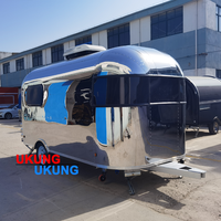 UKUNG RV en acier inoxydable de style acier inoxydable, véhicule récréatif en acier inoxydable à vendre, remorque de bureau mobile