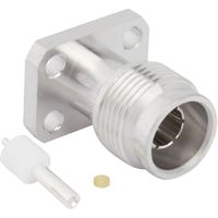 225-102J-52S Prise jack 2,2-5 à montage sur panneau, bride à 4 trous, RG-405, 0,086 pouce, conformeable, 50 Ohm