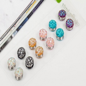 Broches musulmanes en cristal de luxe aimant fort <span class=keywords><strong>Hijab</strong></span> broche incrustation écharpe boucle Clip broches mélange aléatoire pour les fêtes et les mariages - Product Image 3