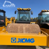 مدحلة طرق اهتزازية أحادية الأسطوانة مستعملة من XCMG طراز XS123J بوزن 12 طن وعرض ضغط 2130 مم ومحرك أصلي بقوة 93 كيلوواط لإنشاء الطرق