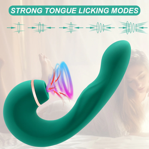 3 in 1 Nipple Vaginal Clit Sucker <strong>G</strong> <strong>Spot</strong> <strong>Triple</strong> Stimulator Dildo <strong>Vibrator</strong> Pulsating Female Clitoral Sucking <strong>Vibrator</strong> for Women - Product Image 2