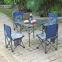 Chaise de Réalisateur avec Table Latérale en Acier, Sac de Rangement, Tissu Oxford, Chaise Pliante Légère pour Camping, Forme Carrée, Simple Couche