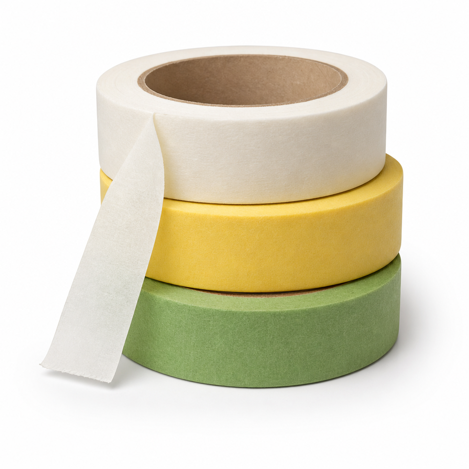 Red Crepe Paper Masking Tape Rubber Adhesive Single Sided Clean Removal ...