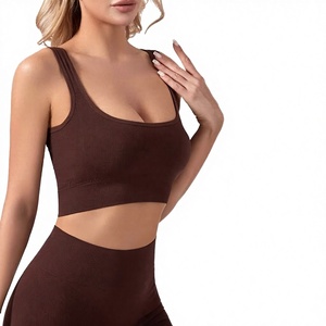 Sujetador deportivo sin aros para mujer, sexy, transpirable, ecológico, sin costuras, con almohadillas extraíbles, camisola de yoga ligera, sujetador push-up frontal - Product Image 3