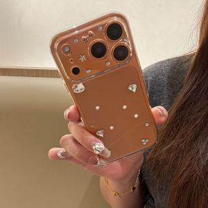 Per Apple 17 Pro Max custodia per <span class=keywords><strong>telefono</strong></span> cellulare in Cover completa trasparente gattino diamantato custodia per iPhone 16 Plus nuovo modello <span class=keywords><strong>donna</strong></span> <span class=keywords><strong>telefono</strong></span> - Product Image 1