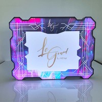 Panneaux d'affichage lumineux LED personnalisés avec lettres interchangeables, présentoirs pour bouteilles avec éclairage LED