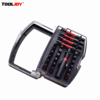 Jeu de 23 embouts de visseuse à chocs en acier S2 rouge avec zone de torsion, kit d'embouts à chocs, jeu de tournevis, accessoires pour outils électriques