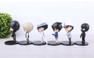 6 pz/set 10CM 4 stili figurina Detective <span class=keywords><strong>Conan</strong></span> Edogawa Kiddo Hattori Heiji Furuya Rei Shuuichi PVC giocattoli Anime <span class=keywords><strong>Action</strong></span> figure - Product Image 3