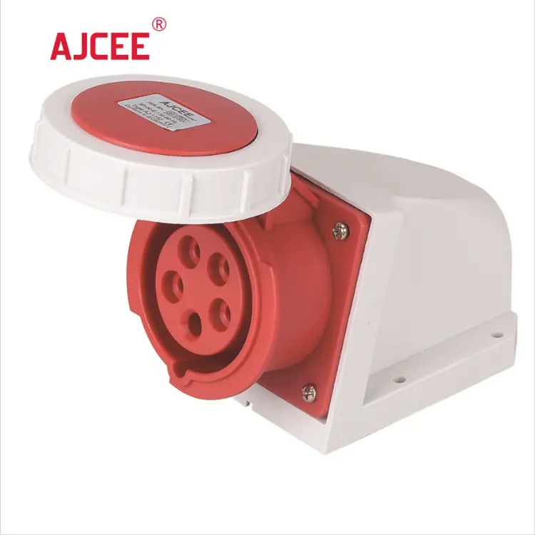 Ajcee Ip67 5pin 3P + E + N 32amp 380V 440V Waterdicht Industrieel Stopcontact En Stekker Met Ce Cb