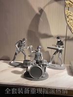 Ornement de groupe de rock d'art nordique, personnage créatif pour salon, bureau, meuble TV, décoration douce pour la maison