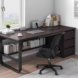 Escritorio de Oficina Moderno y Sencillo con Cajones, Fácil de Montar, de Madera Resistente, para Estación de Trabajo, Escuela, Hogar, Reuniones, Estudio, Computadora - Product Image 3