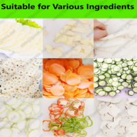 Cortadora Eléctrica Automática LPMIE 220V de Grosor Ajustable para Verduras, Plátanos, Patatas, Cebollas, Mangos, Batatas, Maíz
