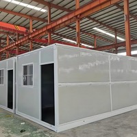 Maison conteneur modulaire de luxe extensible et pliable de 20 pieds et 40 pieds, préfabriquée et détachable, en panneaux sandwich et acier