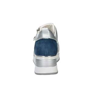 Sneakers Cinzia Soft Donna Bianco Blu Stile Basket - Product Image 3