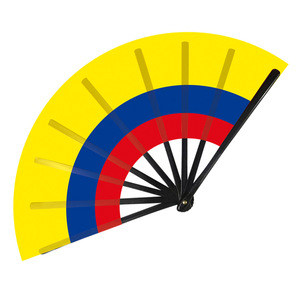 Vente directe d'usine, éventails pliables avec drapeaux Allemagne, Canada, Amérique, éventail portable en plastique pour les matchs de football - Product Image 4