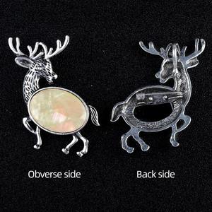 Vente en gros spécial pierre précieuse wapiti <span class=keywords><strong>broche</strong></span> pendentif pour collier cristal wapiti broches cristal naturel pierre wapiti forme <span class=keywords><strong>broche</strong></span> pour cadeau - Product Image 4