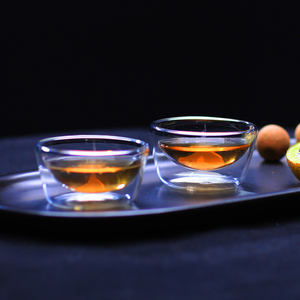 Mini taza de té de vidrio de doble pared con aislamiento caliente de 30 <span class=keywords><strong>ml</strong></span>, vasos de degustación de té, taza de té resistente al calor, tazas para beber <span class=keywords><strong>Espresso</strong></span> - Product Image 2