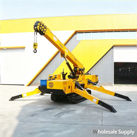 Grue araignée à batterie certifiée CE, conçue pour une utilisation à faibles émissions, idéale pour les travaux de construction et de location.