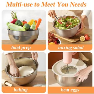 Trộn bát có nắp đậy thiết lập, nhà bếp thực phẩm lưu trữ Tổ Chức, làm tổ trộn bát - Product Image 4