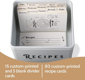 Scatola per ricette in metallo per fattoria organizzatore per porta ricette in latta personalizzato di grandi dimensioni - Product Image 4