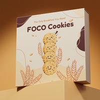 Boîte d'emballage vide personnalisée pour biscuits gaufrés avec support magnétique au fini mat pour emballage cadeau-Impression offset et avantages UV