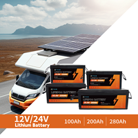 Batterie LiFePO4 personnalisée 12v 24v 48v 100ah 200ah 300ah pack de batterie au lithium pour véhicule