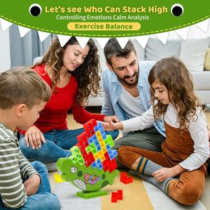 Tháp khủng long cân bằng đồ chơi-Rocking Stack cân bằng trò chơi cho trẻ em tuổi 3 + - Product Image 5