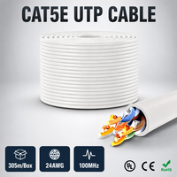 Câble Réseau en Vrac CAT5e 305m à Conducteurs Solides CCA 8 Conducteurs UTP FTP SFTP pour Système Vidéo Caméra IP - Direct Usine
