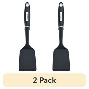 Spatule/tourneur de cuisine en nylon professionnel Lot de 2 avec poignée en plastique noir Passe au lave-vaisselle pour la cuisine à domicile et la friture - Product Image 2