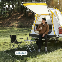 Carpa Kawagebo Kamp (KK) de Fácil Instalación, Impermeable y Portátil para Camioneta, con Toldo Protector contra la Lluvia