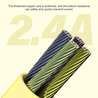 Produits les plus vendus, câble de données usb à charge rapide micro type c en PVC souple Macaron de 2022 1m pour iphone