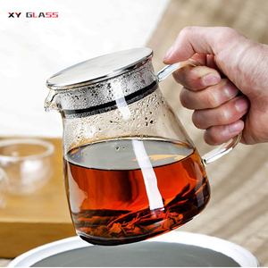Classical Customized Capacity Brief Design Borosilicate Cooking <strong>Glass</strong> <strong>Teapot</strong> - Product Image 6