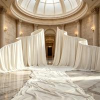 Arche de toile de fond ondulée en métal blanc, cadre moderne élégant et professionnel, livraison rapide, support pour photomaton, décoration de scène de mariage