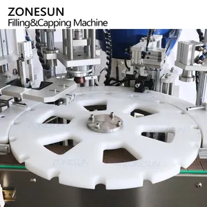 Zonesun máquina de enchimento de líquido, máquina automática de enchimento de líquido, dupla cabeça, perfume rotativo ZS-AFC9