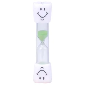 子供の砂時計のためのプラスチック製の砂時計笑顔の顔の歯ブラシサンドタイマー
