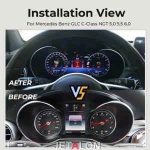 ชุดหน้าปัดดิจิตอลสำหรับรถยนต์เมอร์เซเดสเบนซ์ X253 W205 GLC C Class ปี 2014-2023 รองรับ Carplay และ Android Auto - Product Image 2
