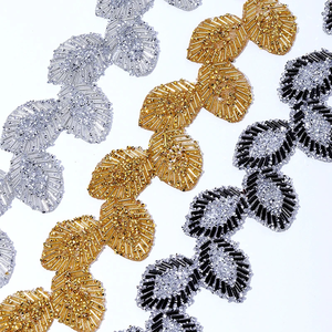 New Leaf Rhinestone Chuỗi Hot Sửa Chữa Bling Nhựa Rhinestone Trim Sticker Cho DIY Thủ Công Quần Áo Trang Trí - Product Image 2