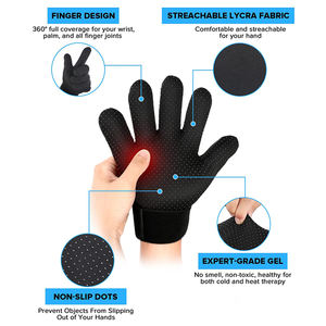 Gant de glace à doigts entiers pour l'arthrite, pour hommes et femmes, poche de glace tactile pour le syndrome du canal carpien, l'arthrite, la tendinite, l'ostéoporose - Product Image 2