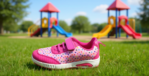 Girls Polka Dot Mesh Casual <b>Shoes</b> <b>Hook</b> Loop Closure Breathable Walking <b>Shoes</b> Size 4-6Y Rosa Spring Autumn EVA Midsole Rubber - Product Image 2