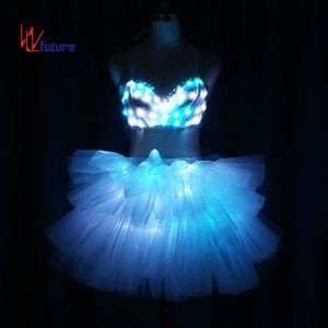 Ropa del futuro Festival Accesorios <span class=keywords><strong>de</strong></span> baile Sujetador con luz Led Traje <span class=keywords><strong>de</strong></span> danza del vientre Vestido <span class=keywords><strong>de</strong></span> baile latino nocturno Leotardos <span class=keywords><strong>de</strong></span> <span class=keywords><strong>Ballet</strong></span> - Product Image 3