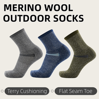 Chaussettes en laine mérinos pour homme, séchage rapide, résistantes à l'usure, pour la randonnée et la course en plein air
