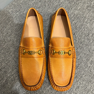 Mocassins Homme en Cuir Marron à Talon Plat, Chaussures de Conduite Décontractées à Semelle Souple avec Détail de Couture - Product Image 2