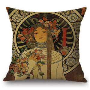 Housse <span class=keywords><strong>de</strong></span> coussin avec peinture du <span class=keywords><strong>baiser</strong></span> <span class=keywords><strong>de</strong></span> <span class=keywords><strong>Gustav</strong></span> <span class=keywords><strong>Klimt</strong></span>, motif doré vintage, taie d'oreiller décorative, peinture à l'huile <span class=keywords><strong>de</strong></span> Van Gogh, taie d'oreiller carrée - Product Image 5